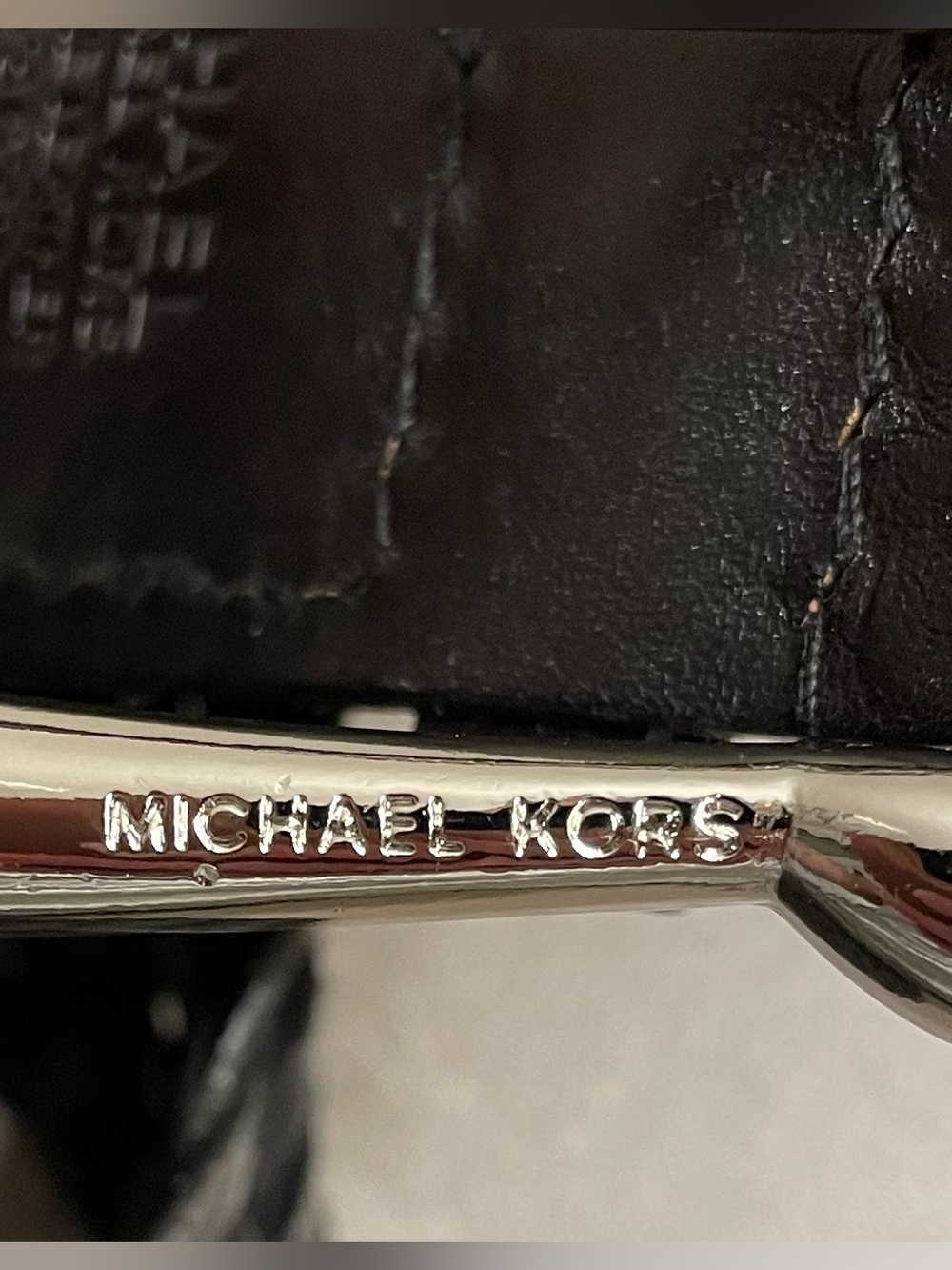 Michael Kors Womens Black Woven Leather Belt XL NWOT - Picture 8 of 11